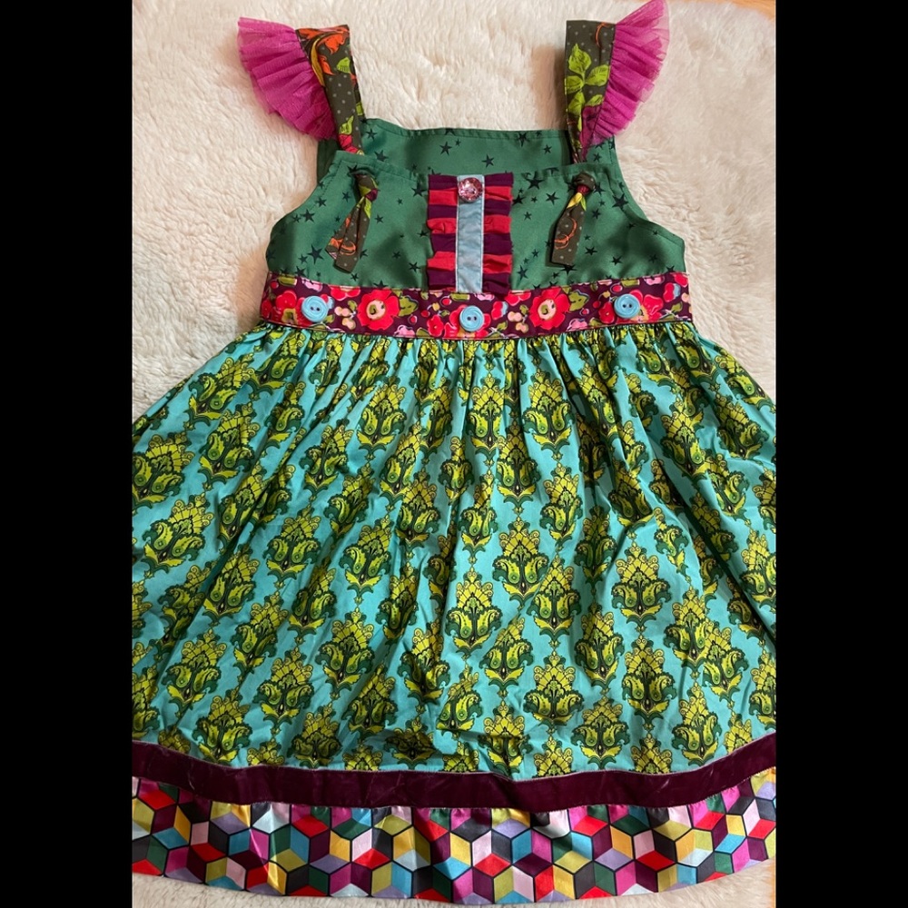 Matilda Jane Girl’s Winter/Holiday Apron Knot Dress